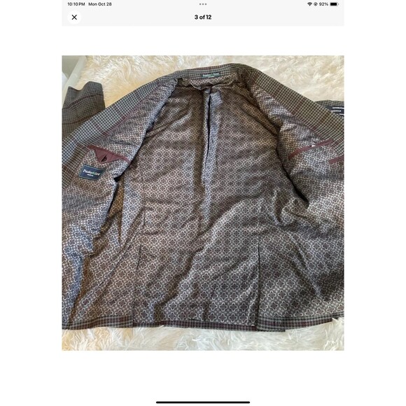 PAISLEY & GRAY Black/Gray Houndstooth Skinny Fit Blazer/Jacket 40 Reg 40R NEW - Picture 3 of 12